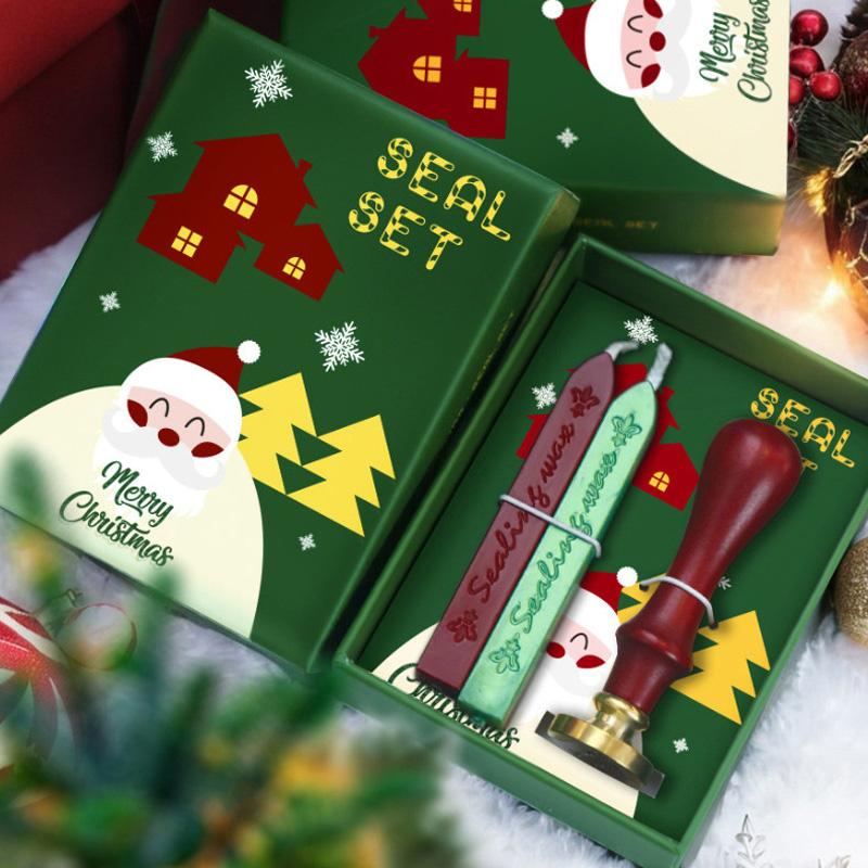 1 комплект ретро креативный DIY рождественский огненный штемпель краска печать головка воск конверт украшение ручной счет