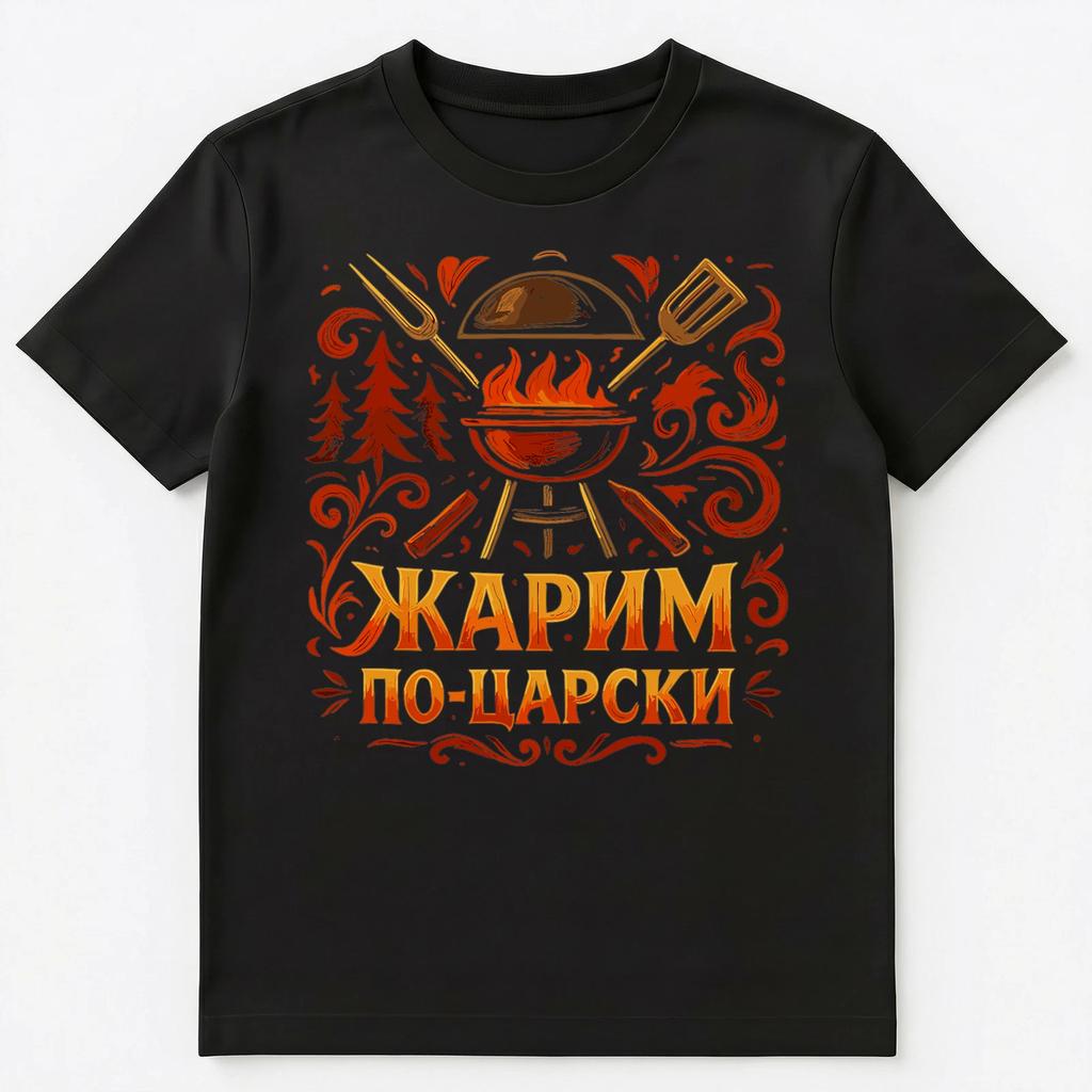 Bbq Grilling Barbecue Funny Russian Unisex T-Shirt