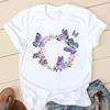 Clothes T Women Short Sleeve Casual Fashion Tshirt Summer Butterfly Flower Spring Top Female Tee Shirt Lady Graphic T-shirts