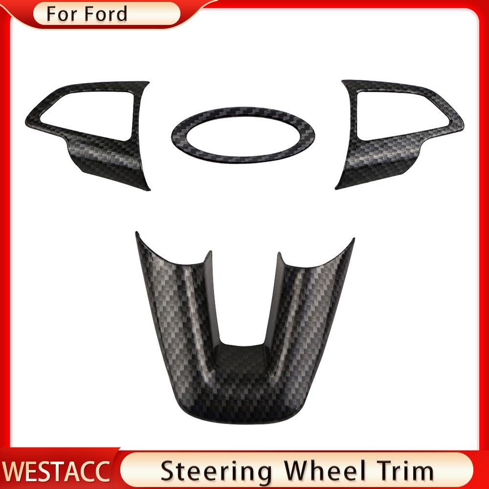 Наклейка на рулевое колесо из углеродного волокна для Ford Ecosport 2018-2022 Focus 3 MK3 2015-2018