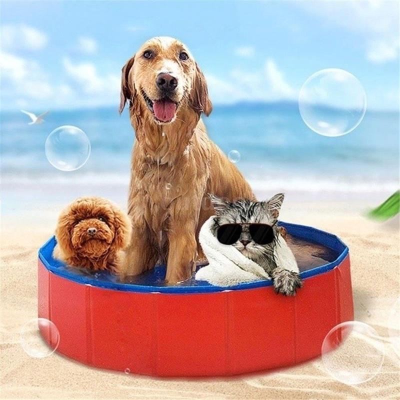 No Inflatable Foldable Pet Pool Easy Clean Puppy Outdoor Play Tub