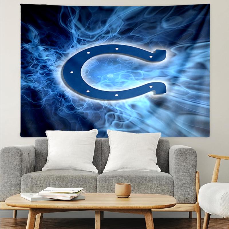 Indianapolis Colts Football Tapestry Accessories Playroom Tapestry, for Bedroom,Livingroom, dormitory Room Wall Decor Fan Birthday Gifts