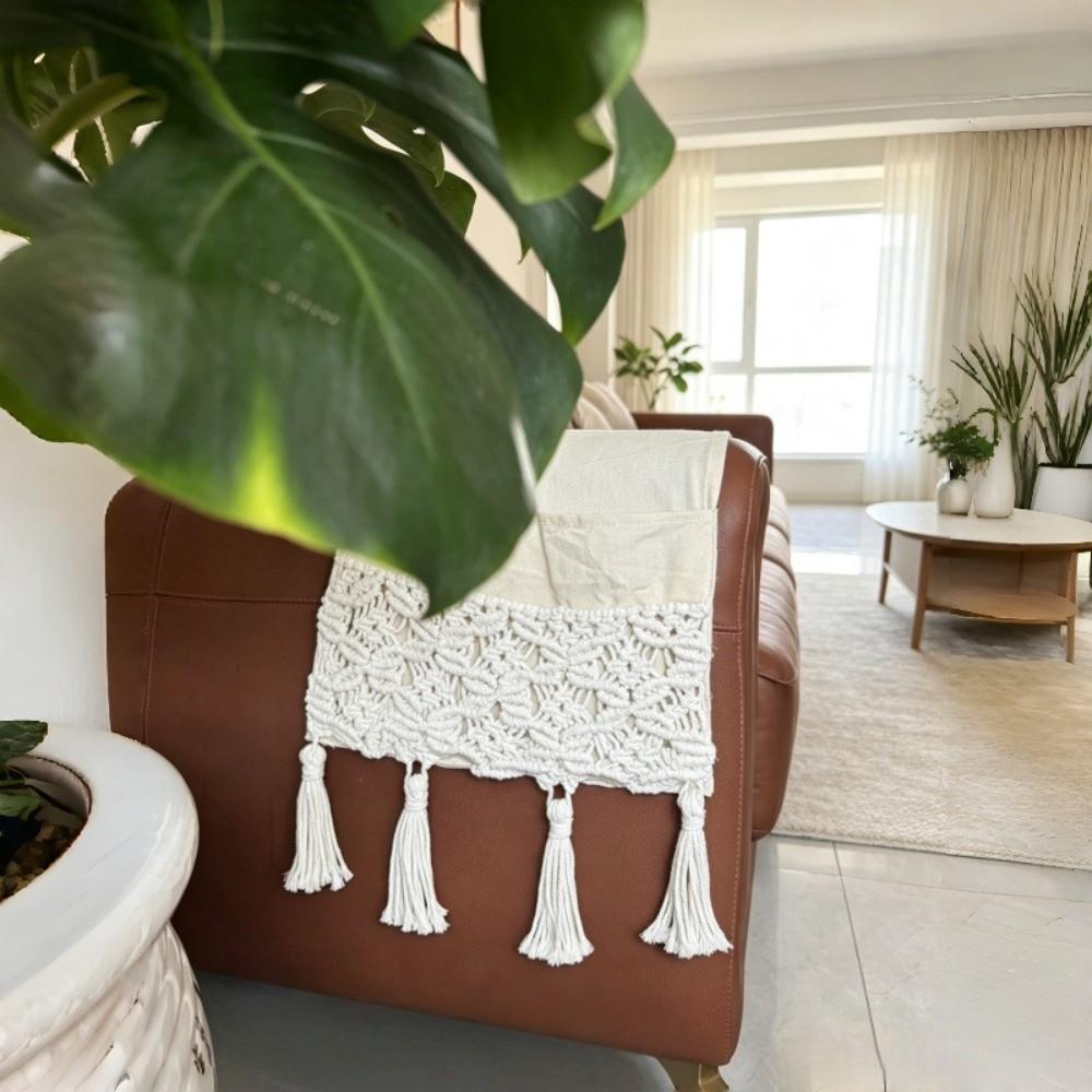 Non-Slip Sofa Cover Side Pockets Space Saver Sofa Hanging Storage Bag Home Use