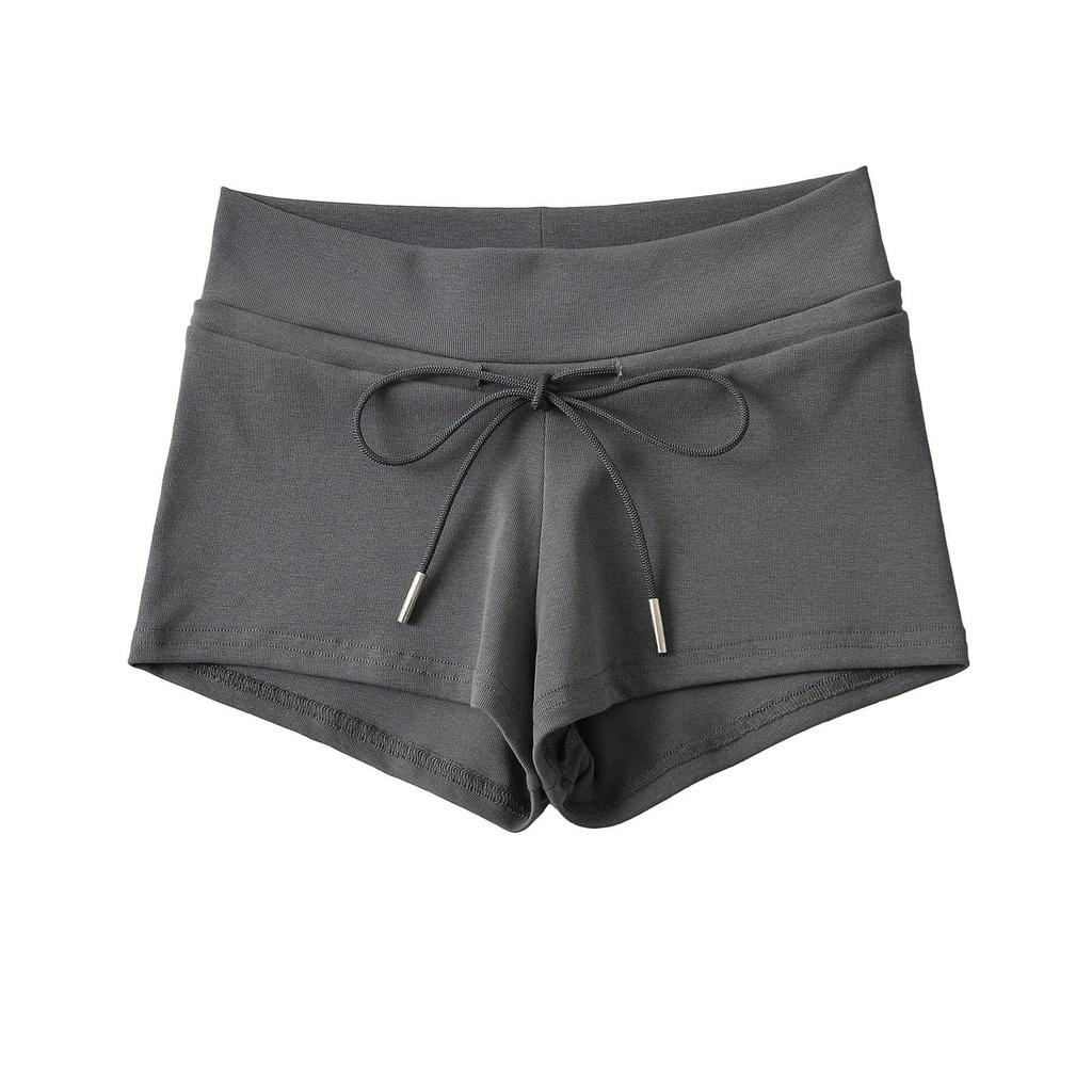 Женские облегающие летние спортивные шорты со шнуровкой и заниженной талией 2024 года