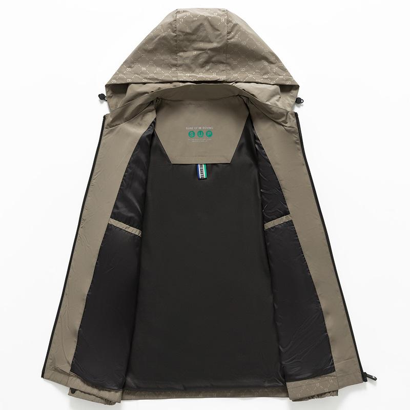 Весенне-осенняя новая мужская куртка со съемным капюшоном, мужская куртка, модная, универсальная, повседневная, мужская куртка