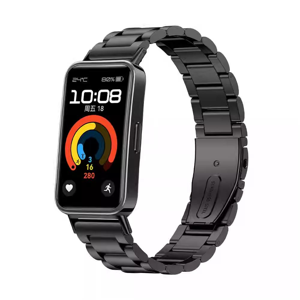Металлический ремешок для Huawei Band 10 9 8 NFC Аксессуары Замена из нержавеющей стали наручный браслет correa Huawei Band 10 ремешки для часов