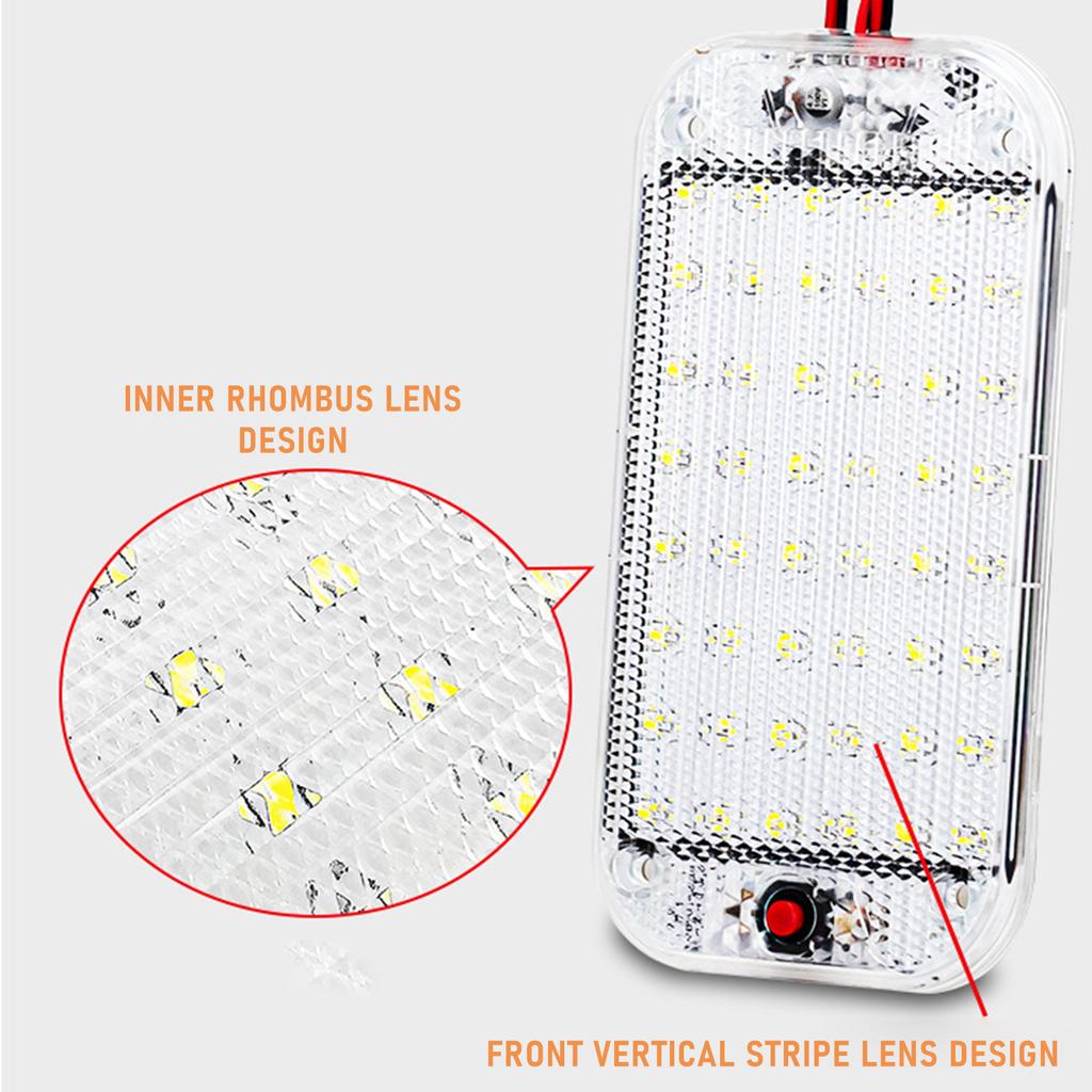 2 шт. светодиодное внутреннее освещение 10 Вт 48 светодиодное универсальное яркое внутреннее освещение с переключателем ВКЛ/ВЫКЛ для 12 В-85 В куполообразный потолок автомобиля, грузовика