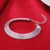 925 Sterling Silver Bracelet Ladies Exquisite Fashion Braided Chain Fashion Ladies Jewelry
