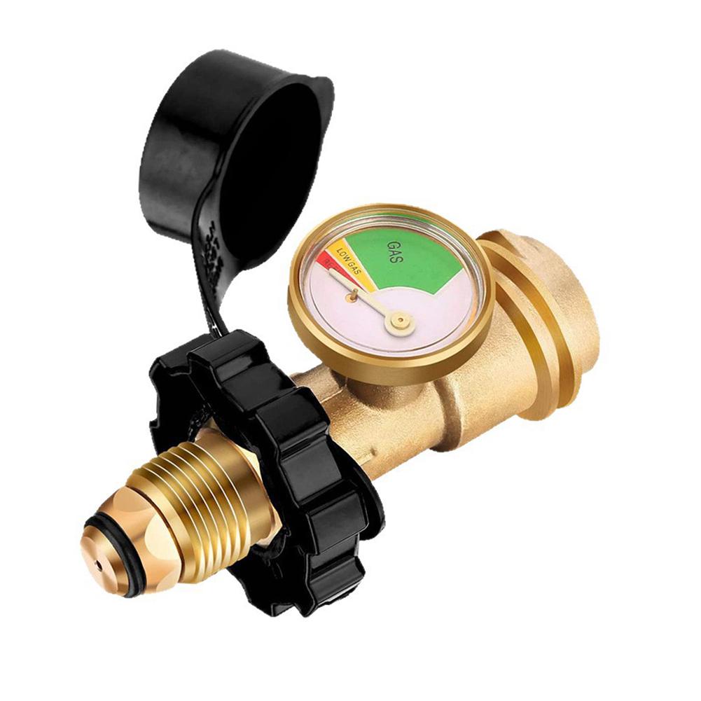Pressure Gauge Adapter POL Converter Outdoor Grilling Reliable Gas Connection Solution Integrated Pressure Gauge