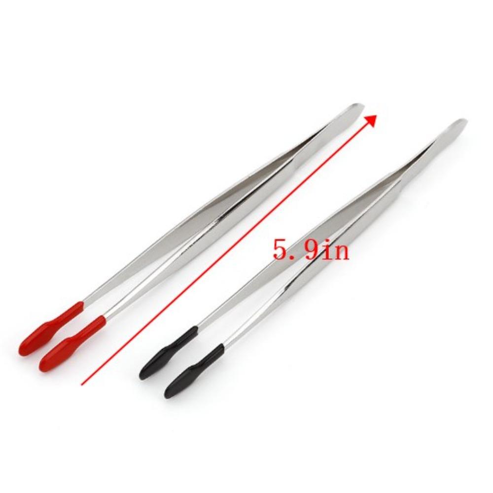 2 шт. Мягкие пинцеты с черным и красным наконечником, резиновые пинцеты для поделок, инструменты Nice Control