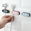 Wall-mounted Punch Free Adhesive Plug Hook Cable Holder Charger Cord Organizer
