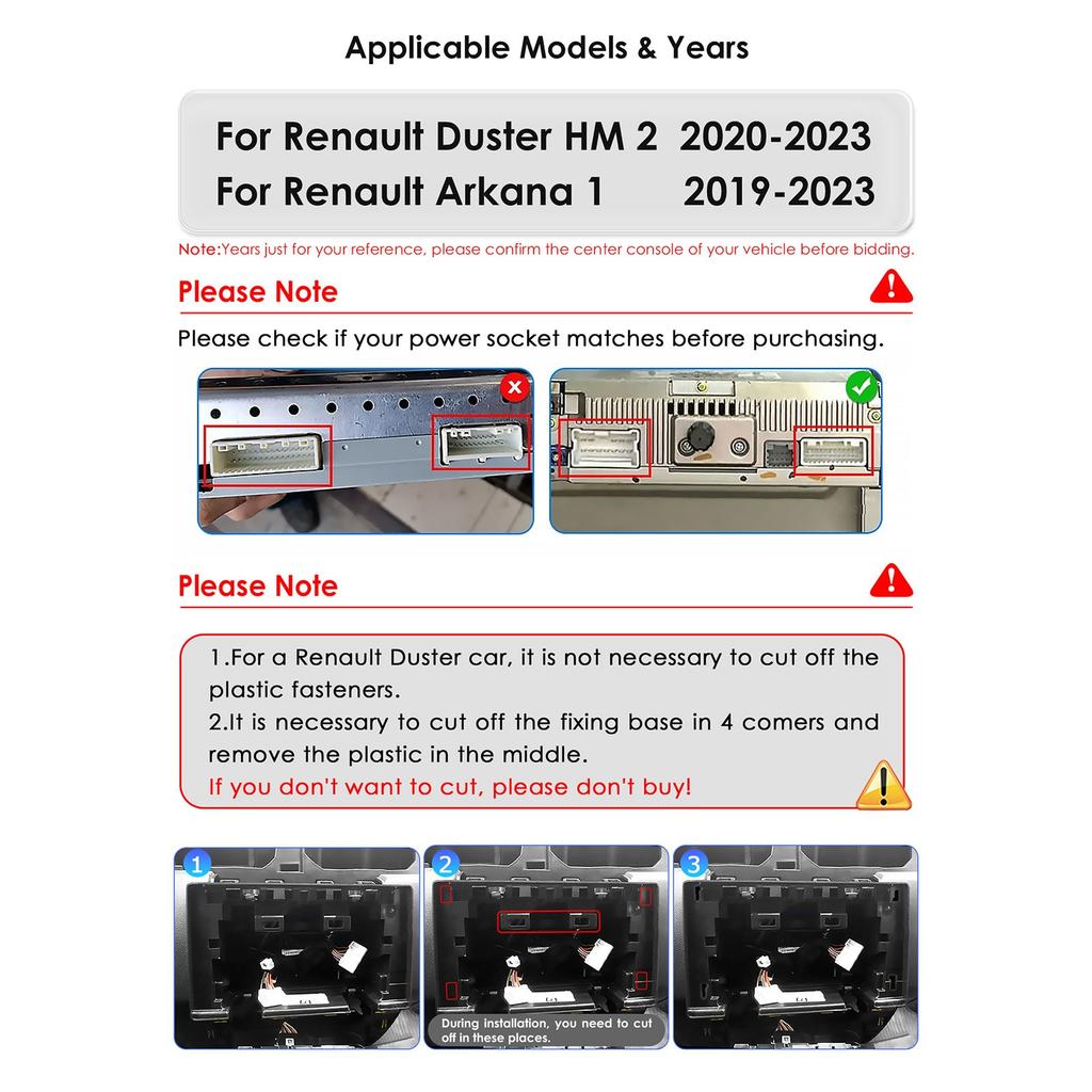 OSSURET Автомагнитола Qualcomm 8-ядерная с камерой 360 для Renault Duster HM 2 2020-2023 Arkana 1 2019-2023 Мультимедийный плеер Интеллектуальный Carplay Android Auto
