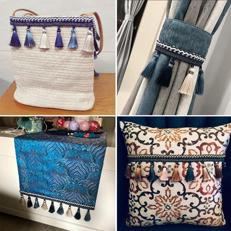 1/2/3 Meter European Style Curtain Tassel Lace Trims Fabric Diy Sewing Accessories Fringe Sofa Upholstery Decor Material Craft