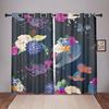Chinese Gold Fish Blackout Window Curtains for Bedroom Living Room Bathroom Kicthen Door Hall Home Thick 2Pieces High Shading