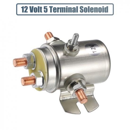 Single Starter Relay Solenoid for Various Winch Motors Golf Cart Universal