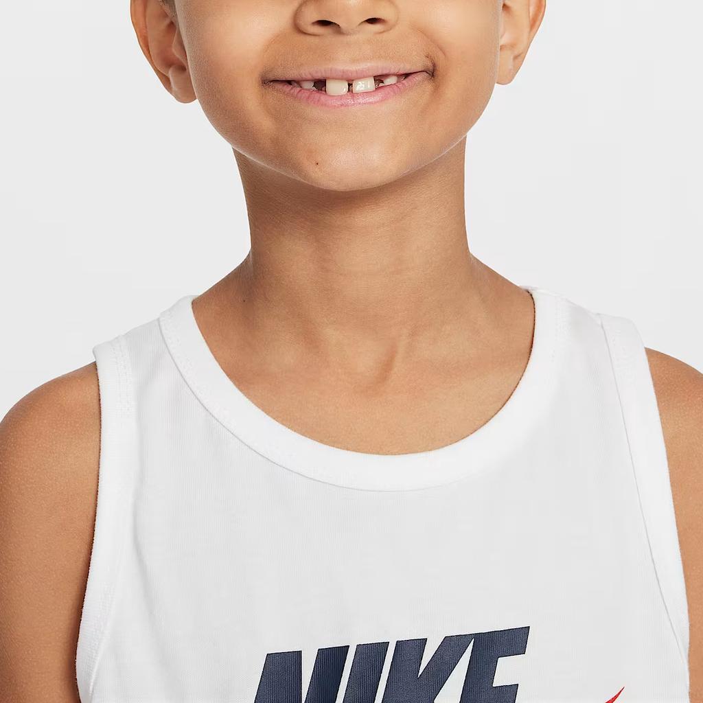 Nike Спортивная одежда Удобная Модная Приятная к коже Мягкая Без рукавов Детские топы Белый HM5843-100
