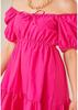 MT Clothes - Robe Evasée en Popeline Rose 38