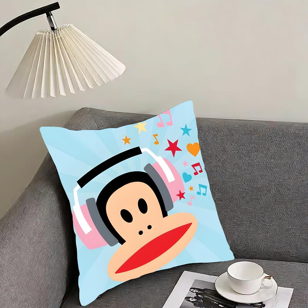 PPaul FFrank Cartoon Cushion Cover Pillowcase Ultra Soft Skin Friendly Fabric Cloud Like Comfort Concealed Zipper