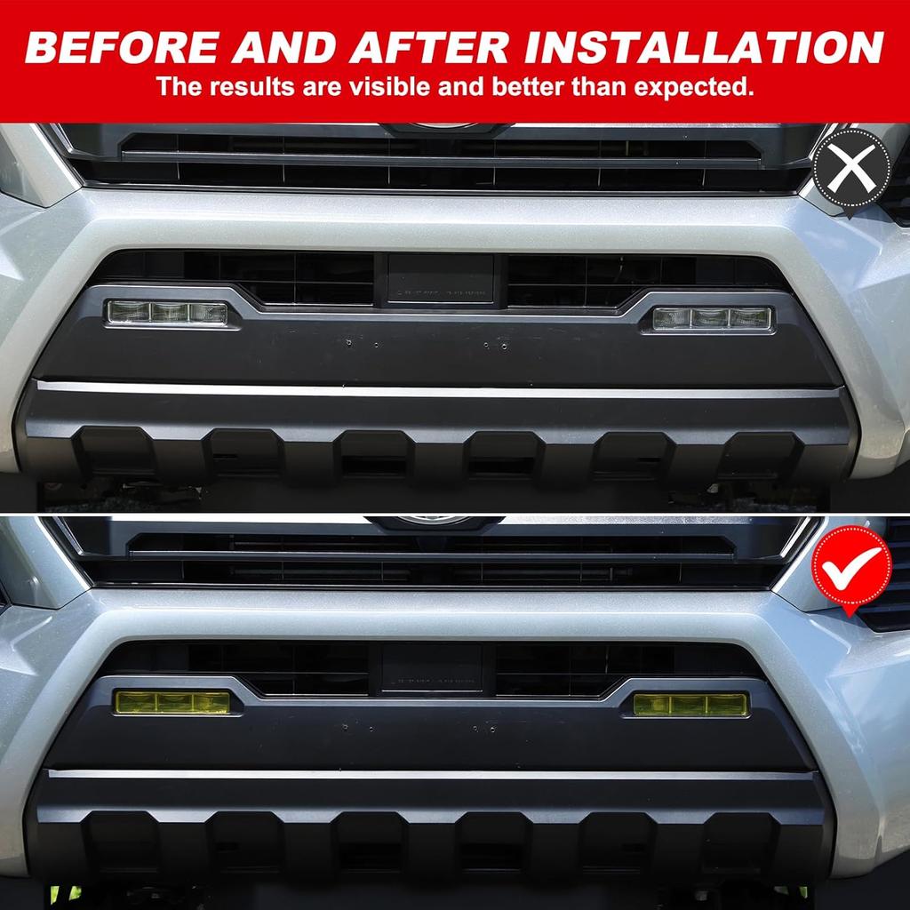 Fog Light Yellow Tinted Cover Trim for Toyota Tacoma 2024 2025, Car Exterior Decoration Accessories (Vinly)