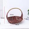 Oval Handhold Weaving Basket With Handle Braided Basket Retro Basket with Handle  Candy Snack