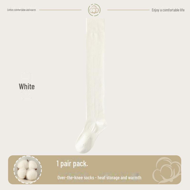 Женские хлопковые носки выше колена: Длина до бедра, теплая, нескользящая, без косточек, для весны и осени