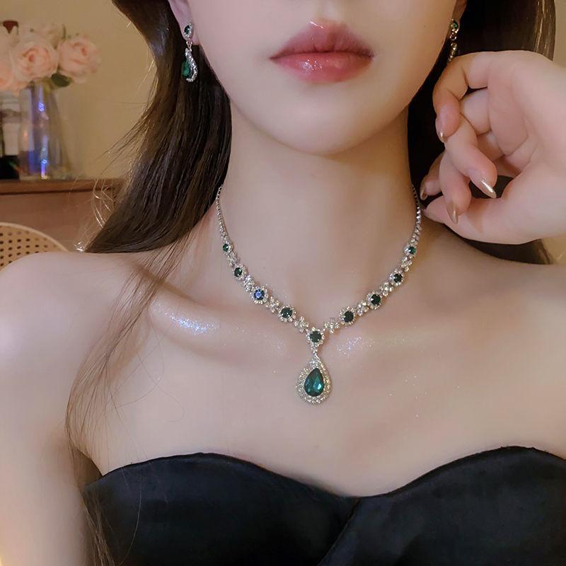 Ожерелье-чокер с цветочным узором из сверкающих страз - цветочный дизайн с каплями воды, свадебные и вечерние украшения для женщин