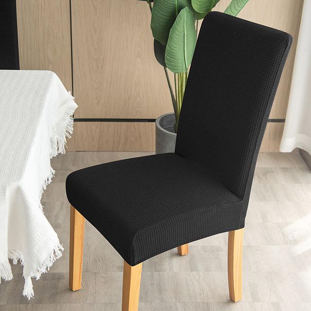 Waterproof Jacquard Chair Covers Weave Solid Corn Elastic Grain Pattern Kitchen Office Chair Covers Dust Proof For Dining Room