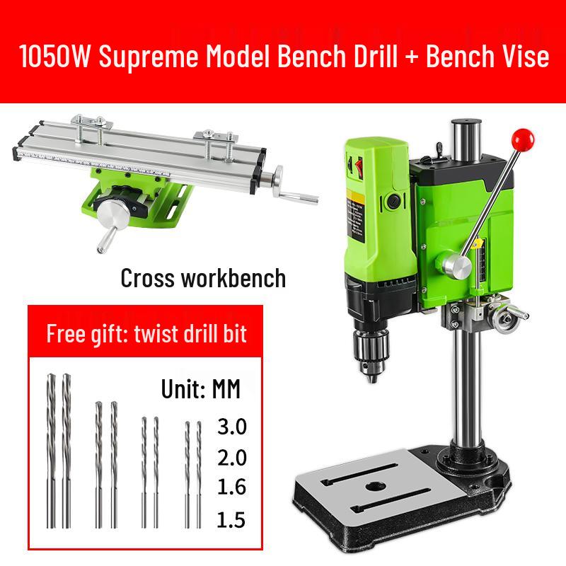 Compact 220V High-Precision Multifunctional Drill Press for Household and Industrial Use