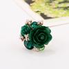 Rose Ring Ethnic Style Resin Personality Adjustable Ring Sweet Fashion