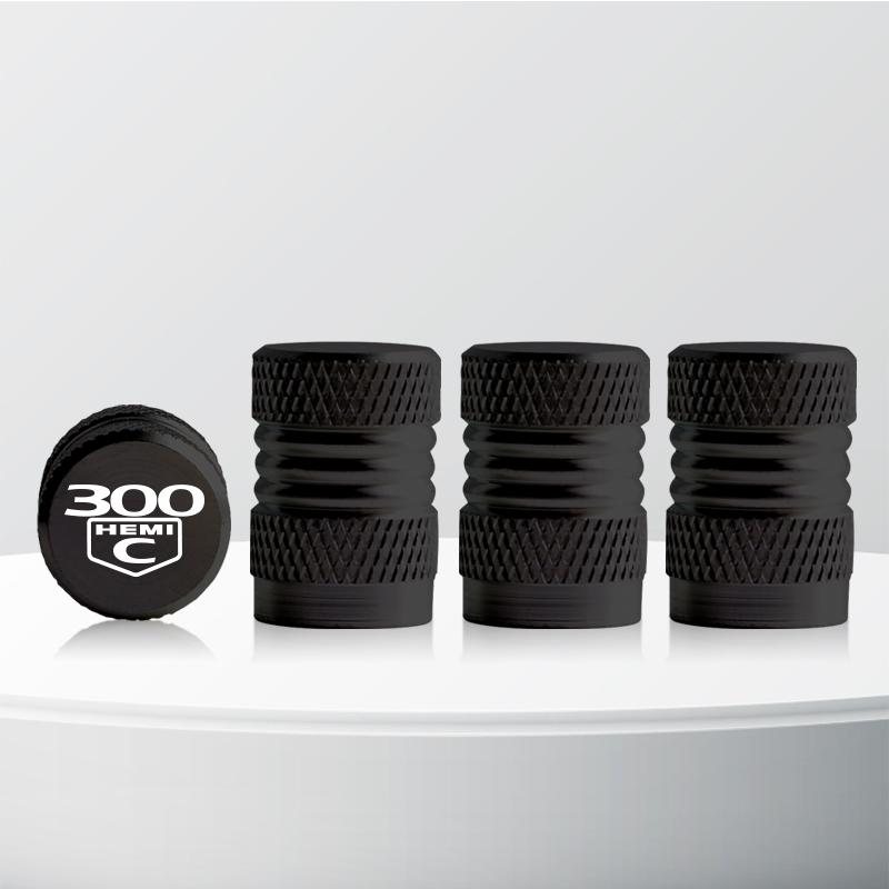 Aluminum 300 HEMI C Logo Car Wheel Tire Valve Stem Caps Tyre Valve Covers For Chrysler 300C 300E Concorde Eagle Dodge 4pcs ZZ9