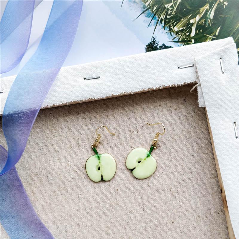 Cute Fashion Fruit Watermelon Strawberry Pendant Dangle Earrings for Women Sweet Kiwi Lemon Orange Drop Earrings Girl Jewelry