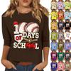Женская мода повседневная футболка с круглым вырезом и рукавом семь четвертей с принтом в честь 100-дневной годовщины школы