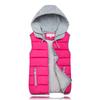 10 Colors Fashion Women Hooded Warm Cotton Padded Waistcoat Sleeveless Zipper Basic Coat