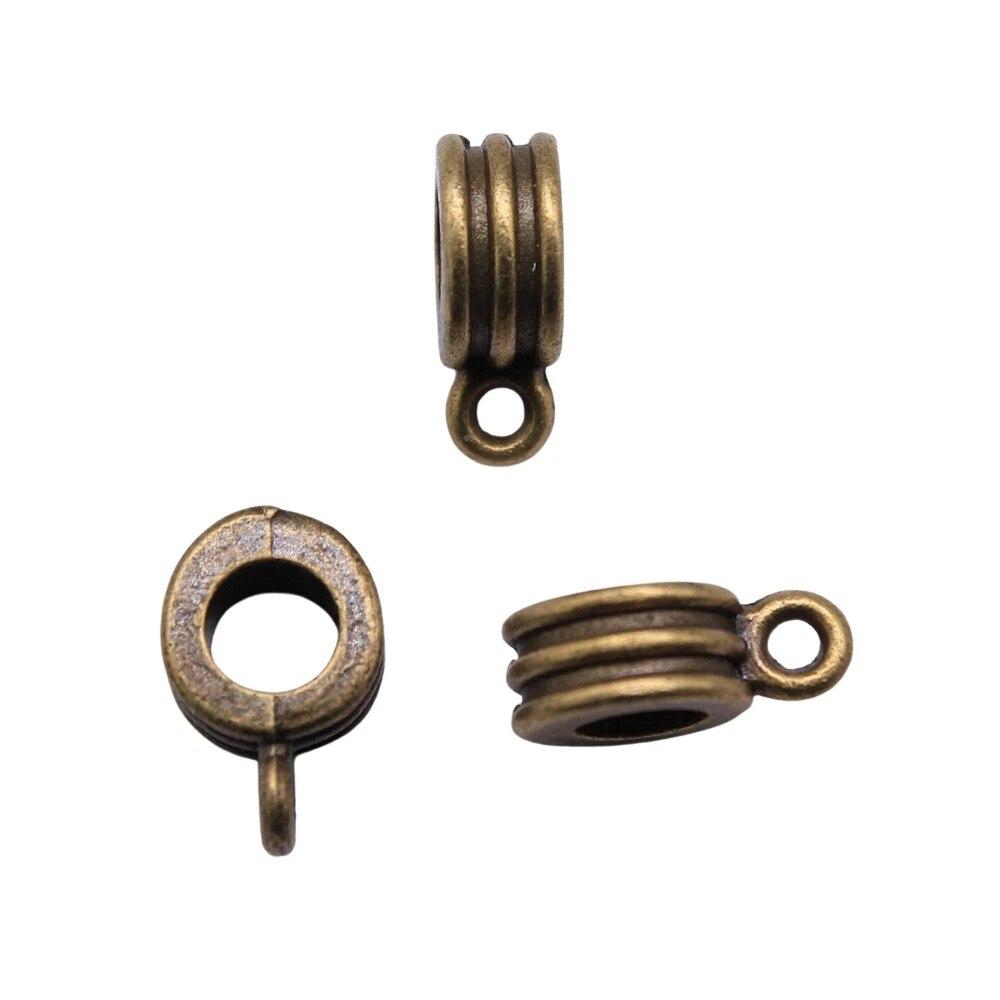 Декоративные металлические подвесные компоненты для головы с античной отделкой и бусинами для изготовления ювелирных изделий