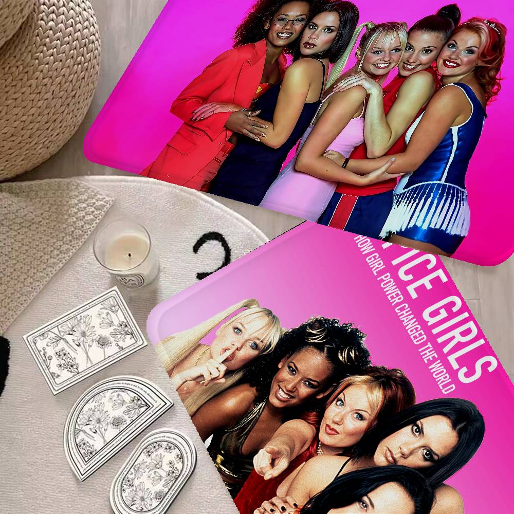 S-Spice Girls Door Mat Kids Room Bedroom Decoration Balcony Anti-Slip Doormat Living Room Doormat Area Rug