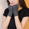 Protable Fingerless Winter Autumn Warm Wrist Gloves Knitted Wool Glove Half Mitten Exposed Finger