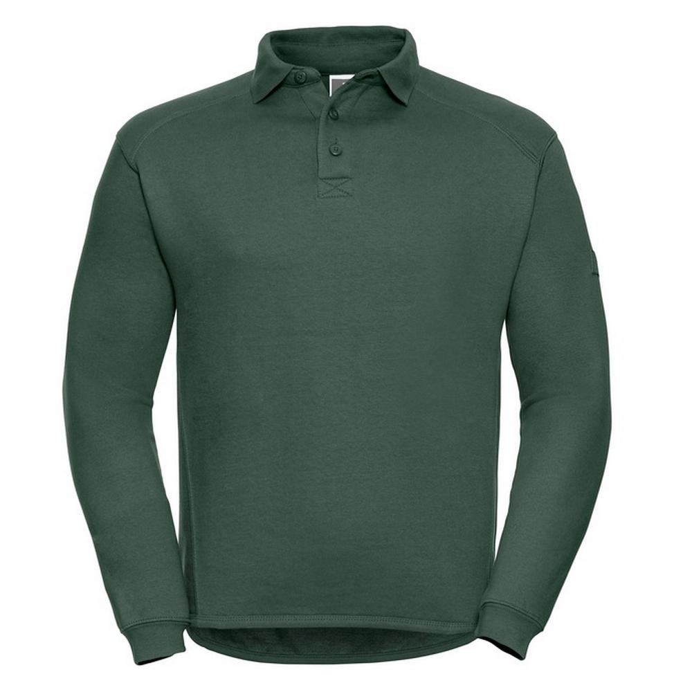 Russell Mens Heavy Duty Collared Sweatshirt