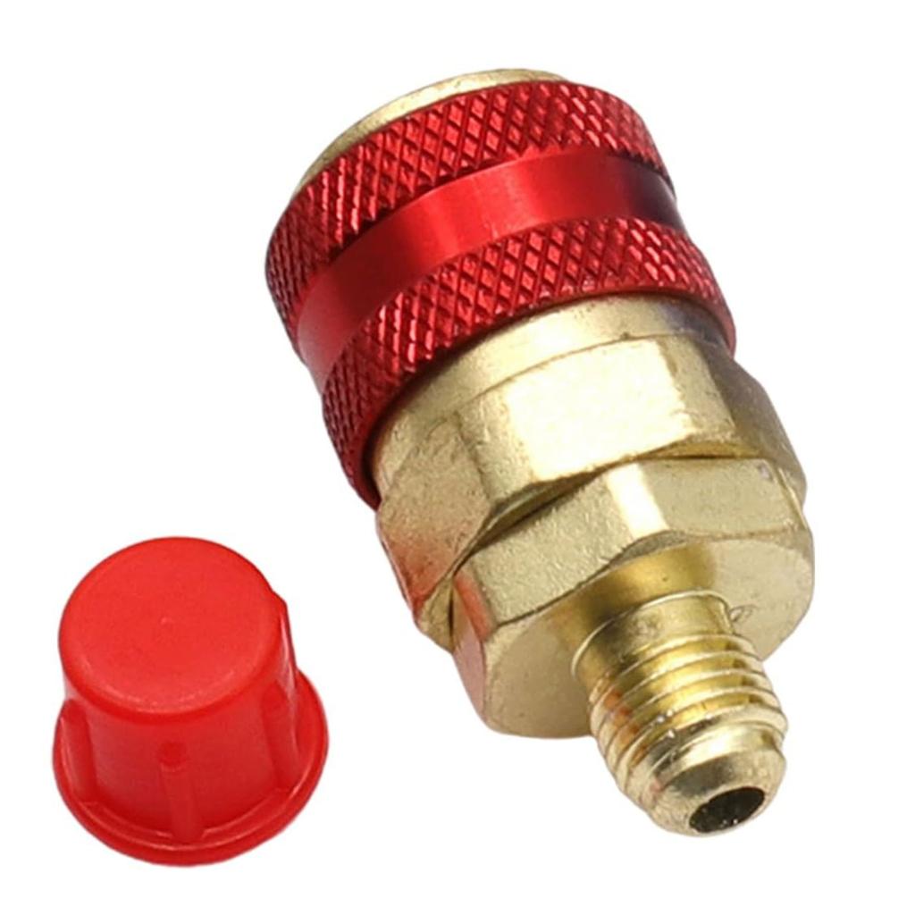 R134A Quick Connect Coupler Adapter Set Quick Connector Adapter Refrigerant Quick Coupling Adapters for Air Conditioning