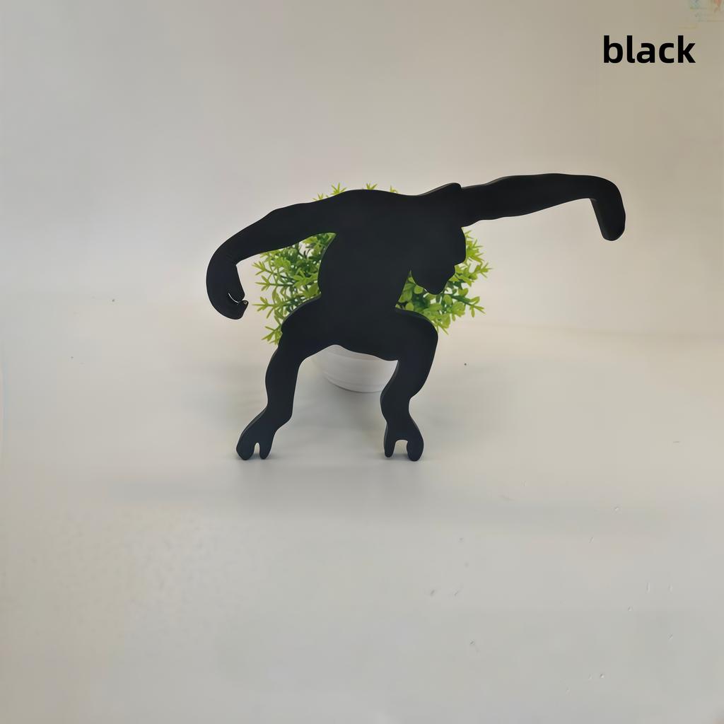 2Pcs Cute Monkey-Shaped Multifunctional Decorative Wall Hooks Home Decor Storage Rack Wall Art Decorative Ornament