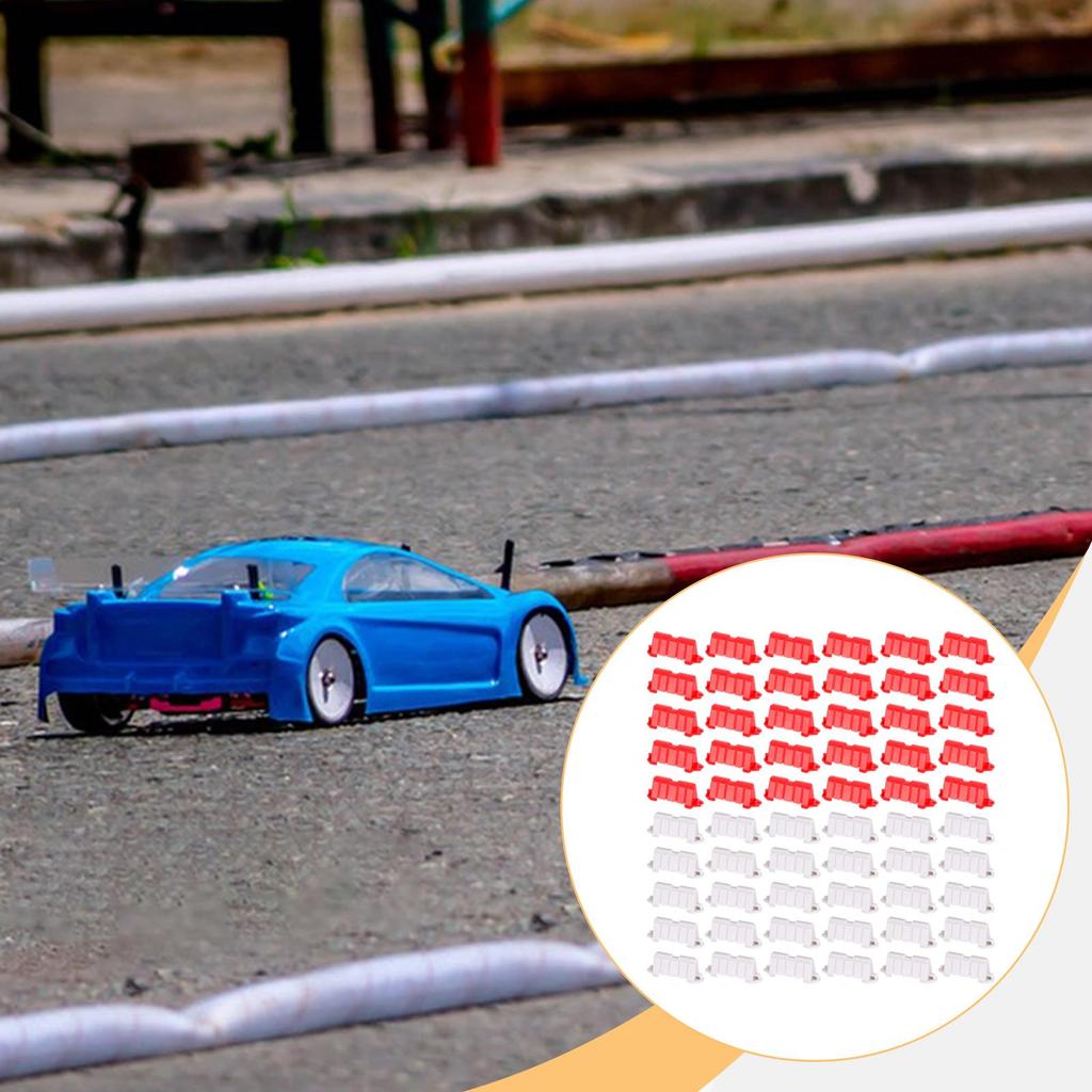 Modular RC Crash Resistant Fences Expandable Road Barriers for 1/14 to 1/28 Scale RC Models Accessory Sturdy