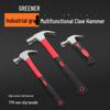 Green Forest Shockproof Fiberglass Claw Hammer - Heavy-Duty, Shock-Absorbing Universal Striking Tool.
