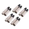 5 Pairs 3 Pin XLR Mic Microphone O Connector Male Plug   Female Socket