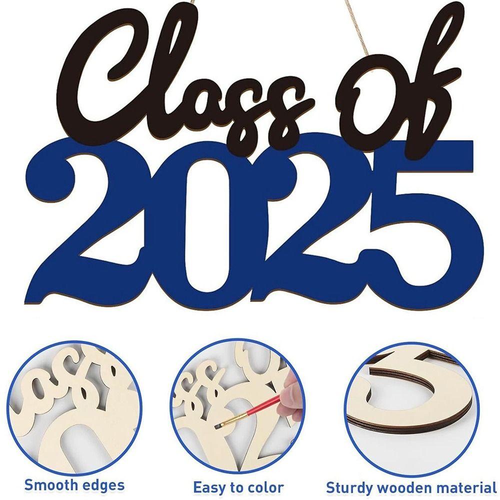 Минималистичное украшение для праздничной вечеринки, деревянное украшение для выпускного 2025 года, украшение для церемонии, украшение для вечеринки