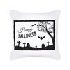 Nordic Black and White Halloween Cushion Letters Ghost Peach Skin Cushion Cartoon Home Cushion Cover
