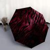1pc Glamorous Zebra Print Sparkle Circle Umbrella with Plastic Handle,Suitable for All Seasons UmbrellaPT454