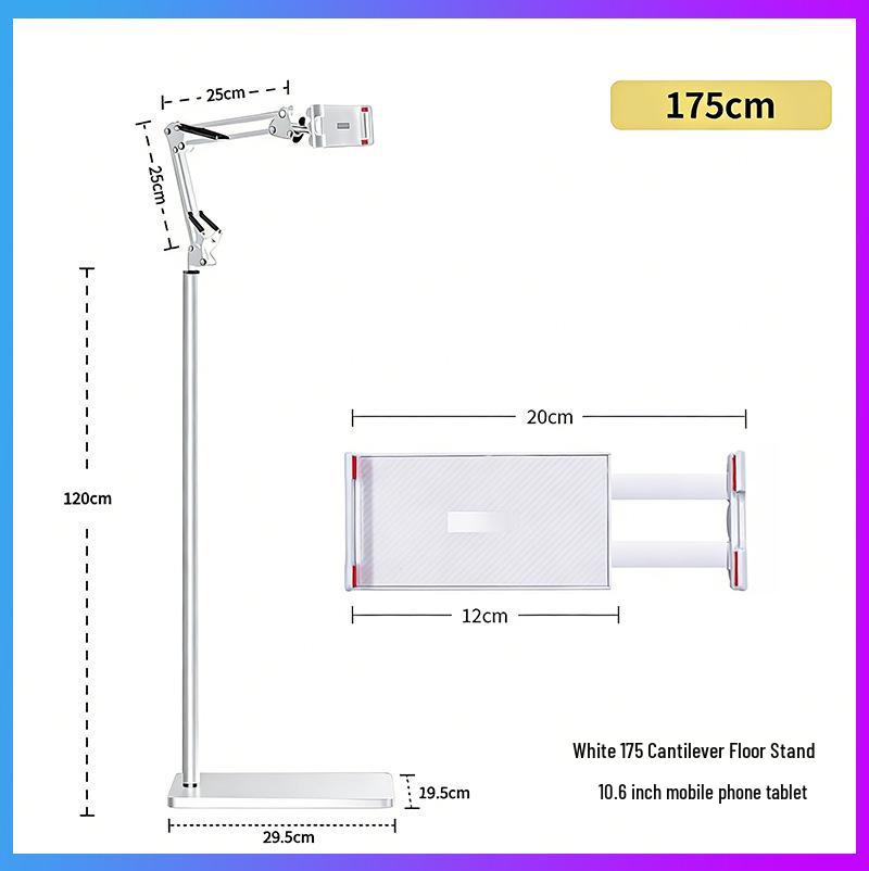 Adjustable Cantilever Mobile Holder: Portable Bedside & Floor Stand for Phones & Tablets