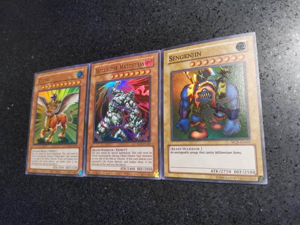 3pcs/set Diy Yu-Gi-Oh!  2004 Wcs World Championship Self Control Collect Signature Trading Flash Card Anime Cartoon Gift