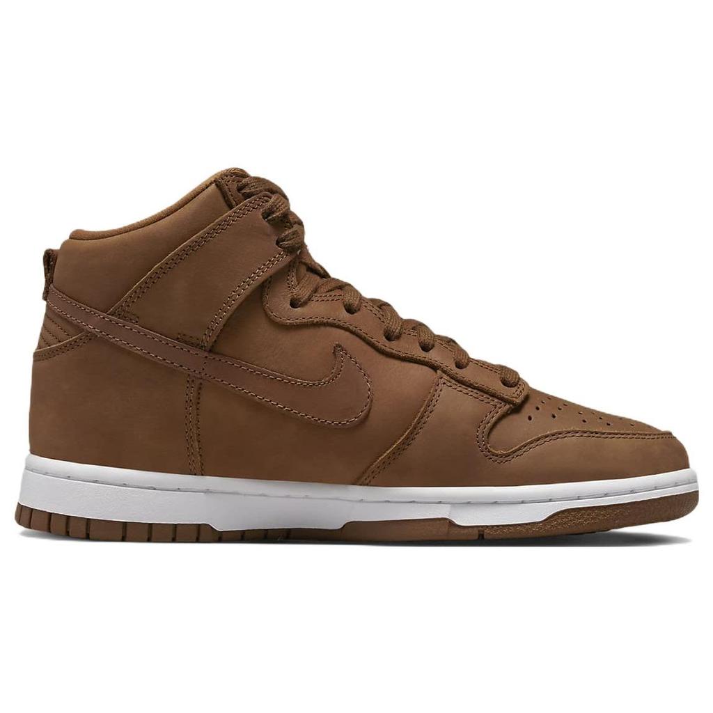 Nike Женские кроссовки Dunk High Premium Pecan коричнево-белые DX2044-200