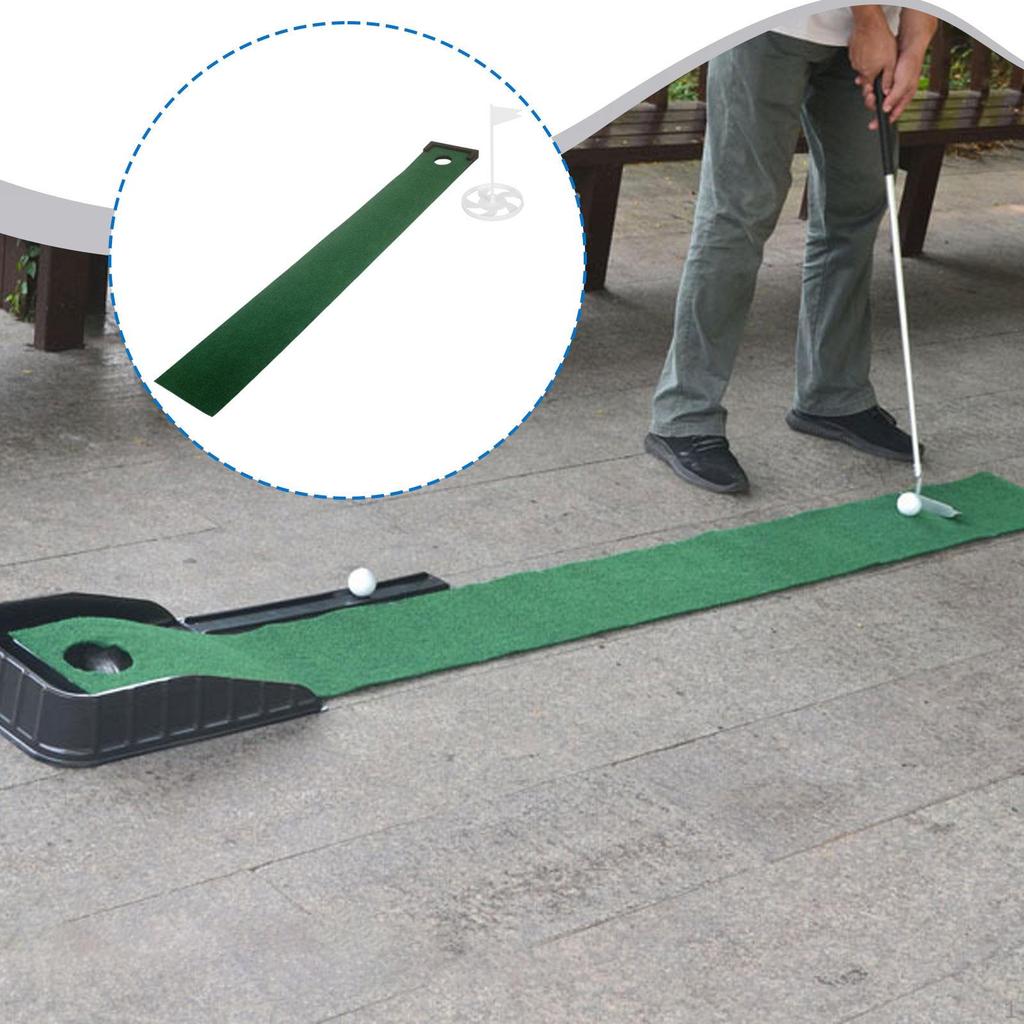 Golf Putting Mat Return Putter Training Equipment 9 Degree Slope for Fathers Gift Home Office Party