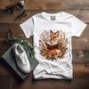 Floral Fox Shirt: Cottagecore Book Lover Tee
